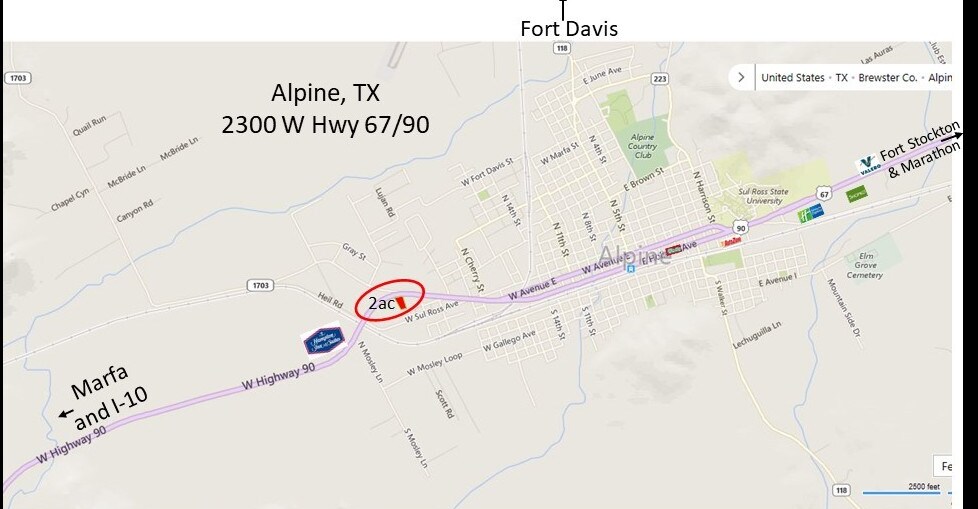 More Photos Of 2300 W Highway 90, Alpine Land For Lease
