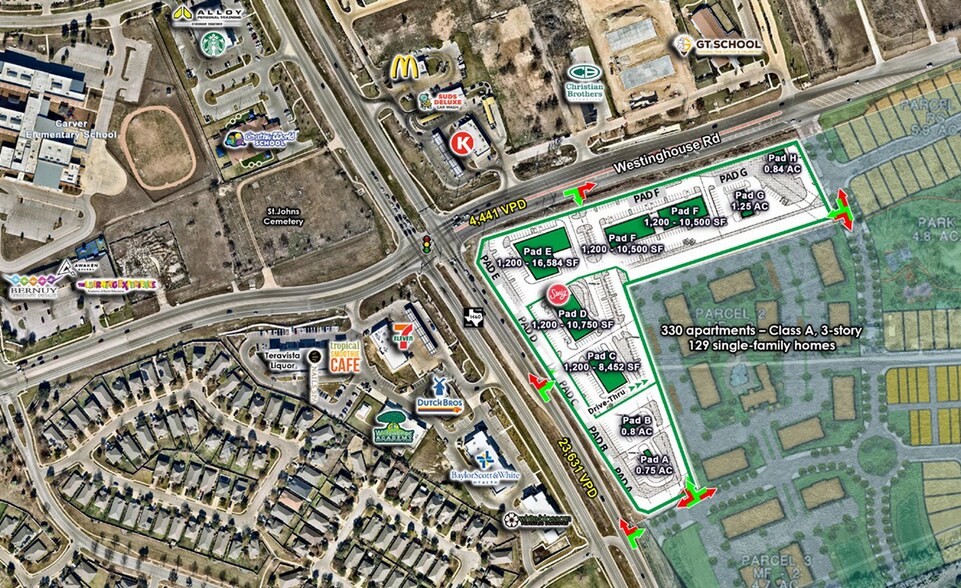 More Photos Of SE Corner Westinghouse Road and FM 1460, Georgetown Unknown For Lease