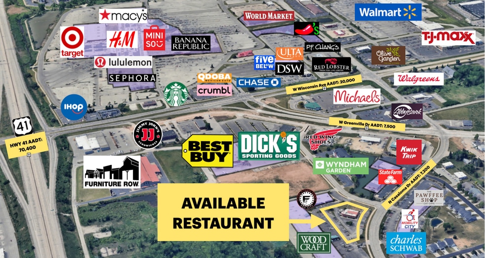 More Photos Of 1750 N Casaloma Dr, Appleton Restaurant For Lease