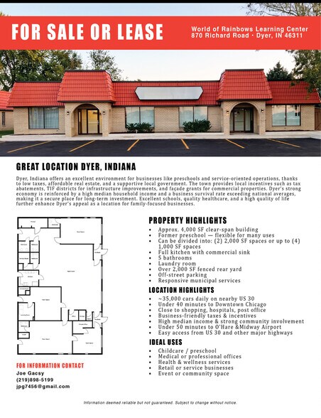 More Photos Of 870 Richard Rd, Dyer Freestanding For Lease