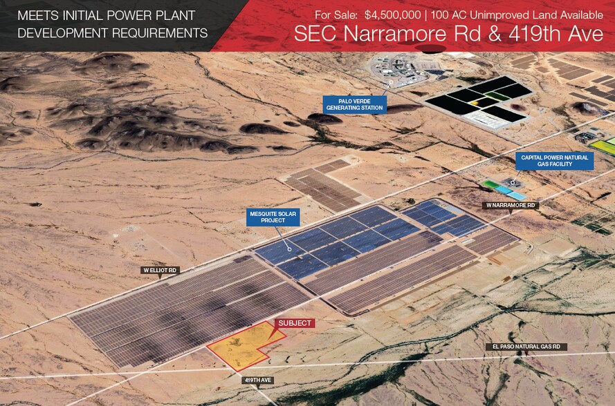 Primary Photo Of SEC Narramore Rd & 419th Ave @ 419th Ave, Buckeye Land For Sale