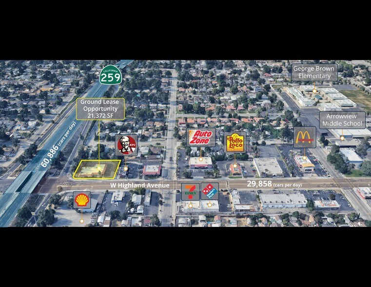 Primary Photo Of 850 W Highland Ave, San Bernardino Land For Lease