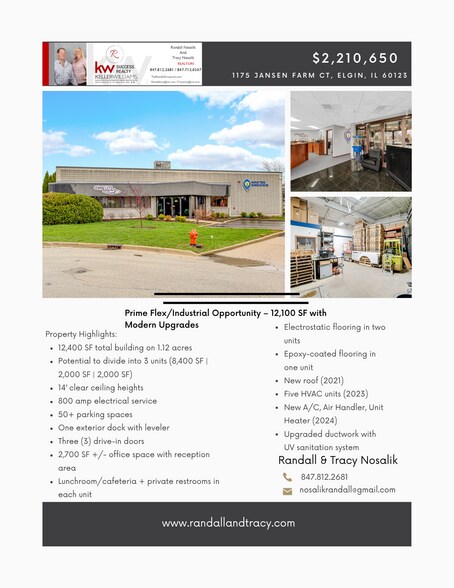 More Photos Of 1175 Jansen Farm Ct, Elgin Warehouse For Sale