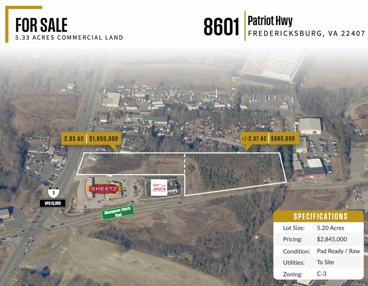 Primary Photo Of 8601 Patriot Hwy, Fredericksburg Land For Sale