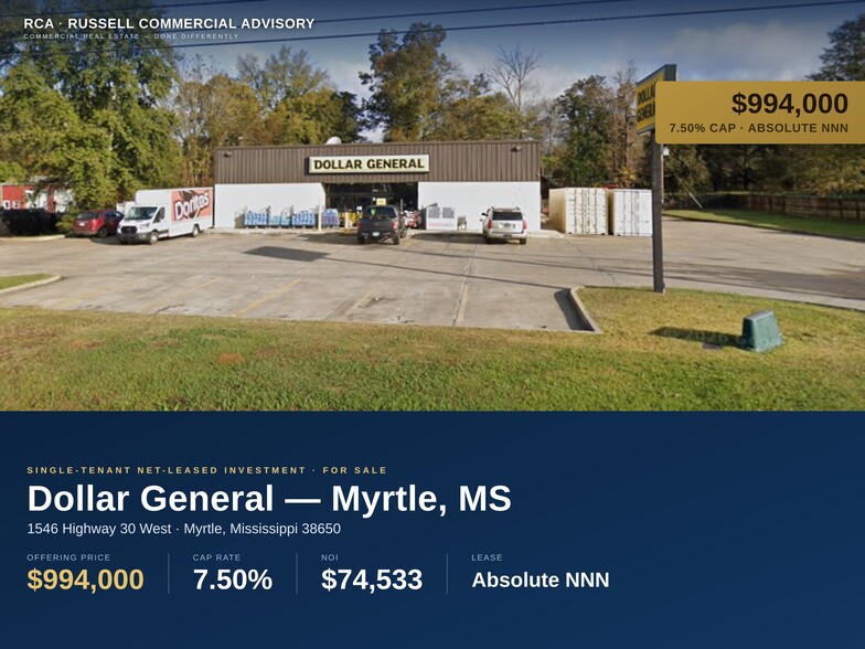 Primary Photo Of 1546 State Road 30 W, Myrtle Freestanding For Sale