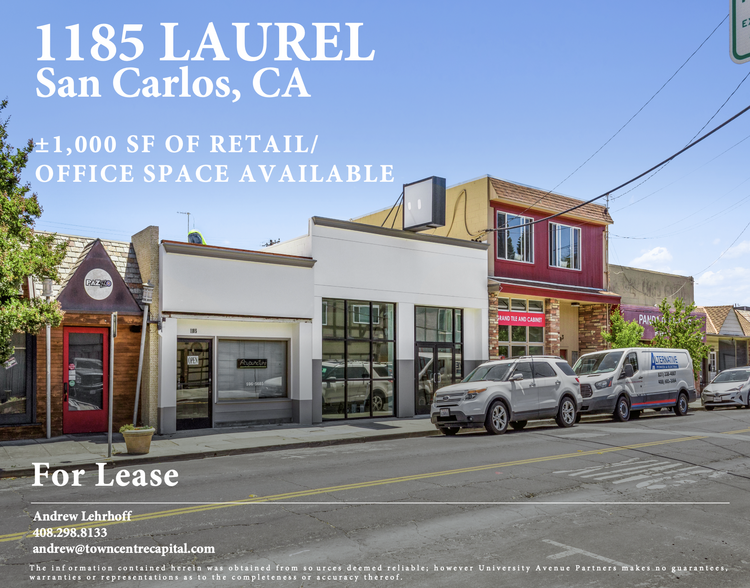 Primary Photo Of 1185 Laurel St, San Carlos Storefront For Lease