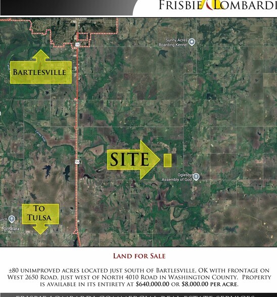 Primary Photo Of 400130 W 2650 Road, Bartlesville Land For Sale