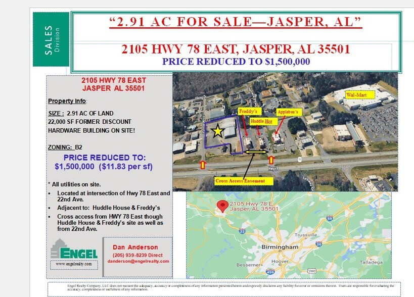 Primary Photo Of Hwy 78 East @ 22nd Ave East, Jasper Land For Sale
