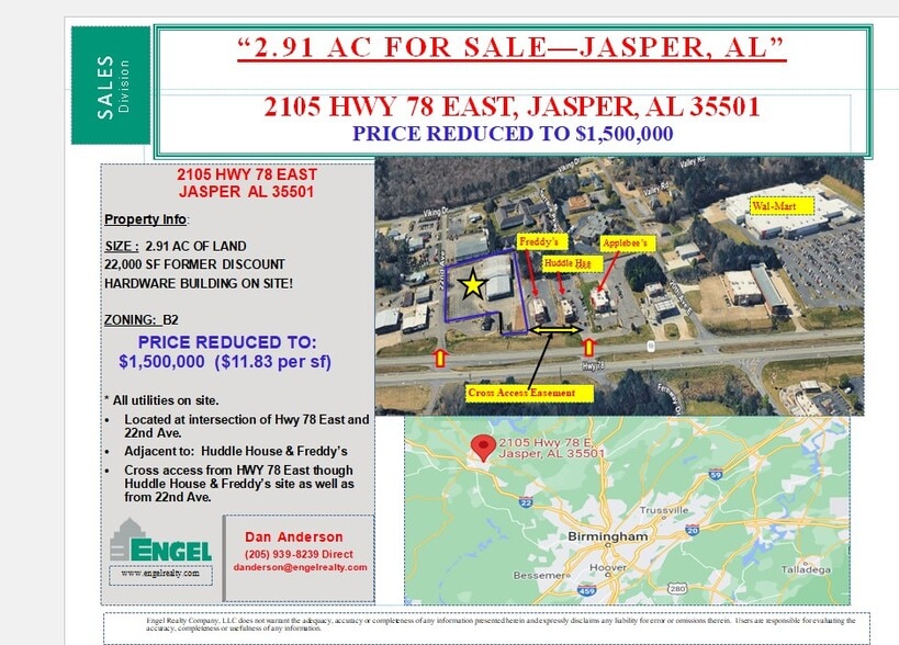 Primary Photo Of Hwy 78 East @ 22nd Ave East, Jasper Land For Sale
