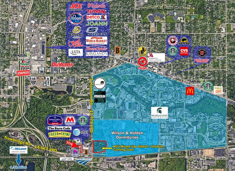 Primary Photo Of 1000 Trowbridge Rd, East Lansing Fast Food For Lease