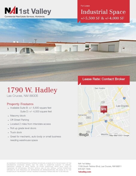 More Photos Of 1790 W Hadley Ave, Las Cruces Warehouse For Lease