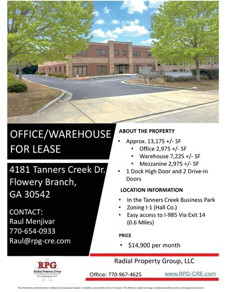 More Photos Of 4181 Tanners Creek Dr, Flowery Branch Flex For Lease
