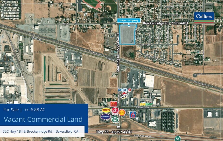 Primary Photo Of Hwy 184 @ Breckenridge Road, Bakersfield Land For Sale