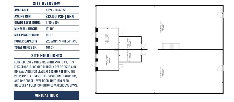 More Photos Of 1710-1716 W Acorn Dr, Rogers Warehouse For Lease