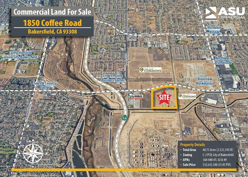 Primary Photo Of 1614 Coffee Rd, Bakersfield Land For Sale