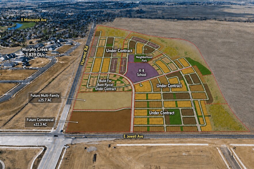 Primary Photo Of NEC of HARVEST ROAD & E. JEWELL AVENUE, Aurora Land For Sale