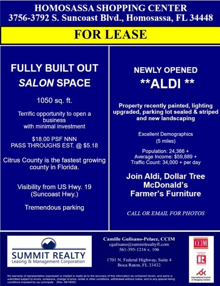 More Photos Of 3756-3792 S Suncoast Blvd, Homosassa Storefront Retail Office For Lease