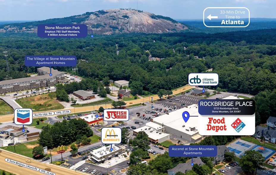 More Photos Of 5751 Rockbridge Rd, Stone Mountain Freestanding For Sale