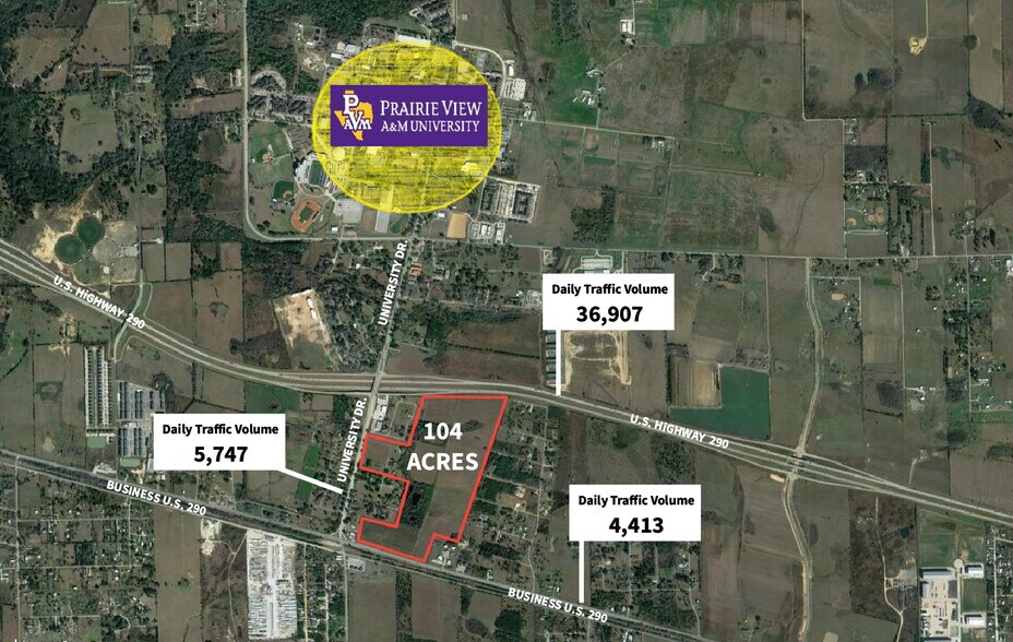 More Photos Of HWY 290 @ University Dr, Prairie View Land For Sale