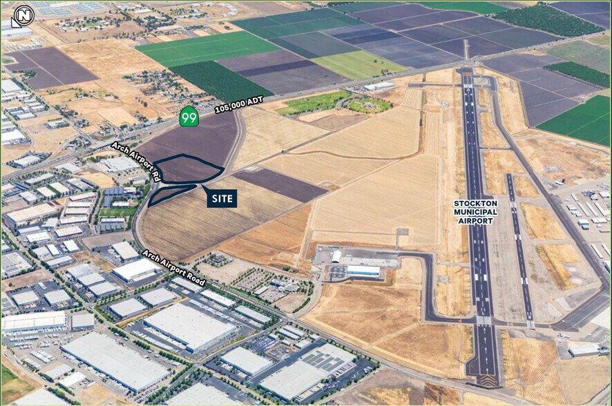 More Photos Of Arch Airport @ Hwy 99, Stockton Land For Lease