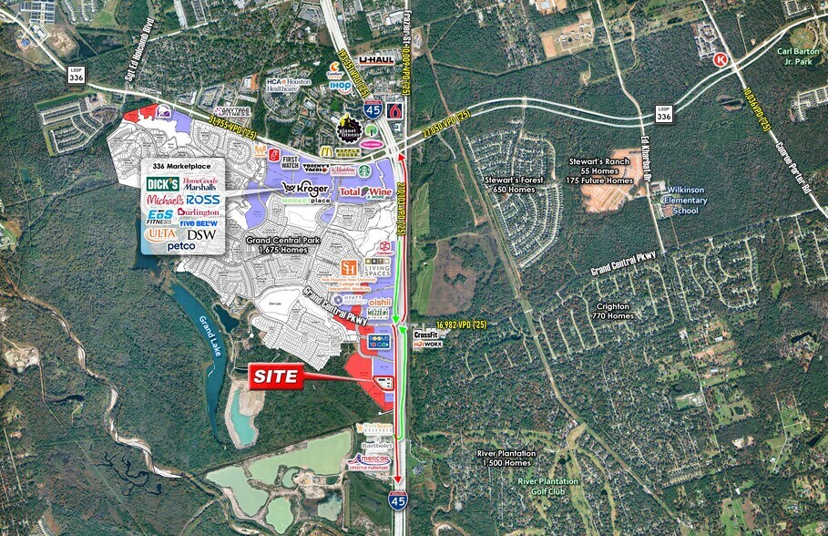 More Photos Of SWC of I-45 & Grand Central Parkway, Conroe Land For Lease