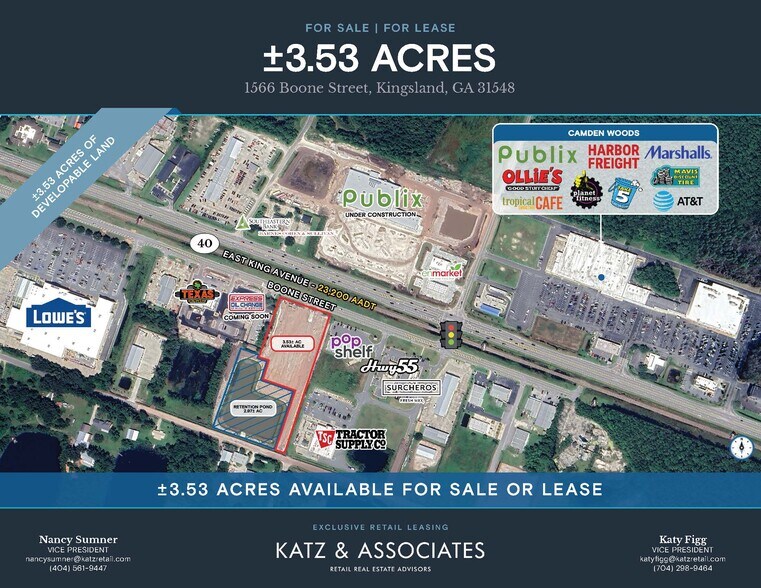 Primary Photo Of 1566 Boone St, Kingsland Land For Sale