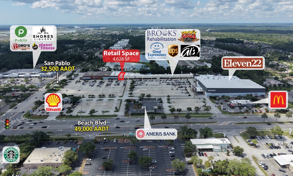 Primary Photo Of 14286 Beach Blvd, Jacksonville Beach General Retail For Lease