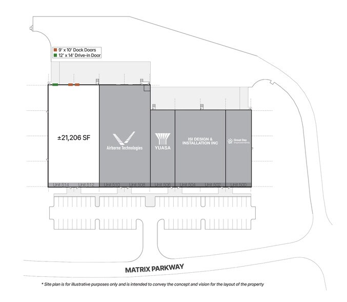 More Photos Of 500-514 Matrix Pky, Piedmont Distribution For Lease
