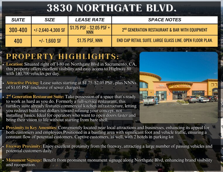 More Photos Of 3830 Northgate Blvd, Sacramento Freestanding For Lease