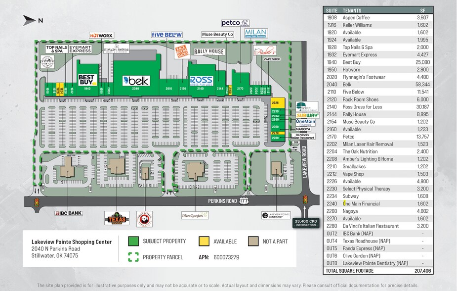 More Photos Of 2230-2280 N Perkins Rd, Stillwater General Retail For Sale