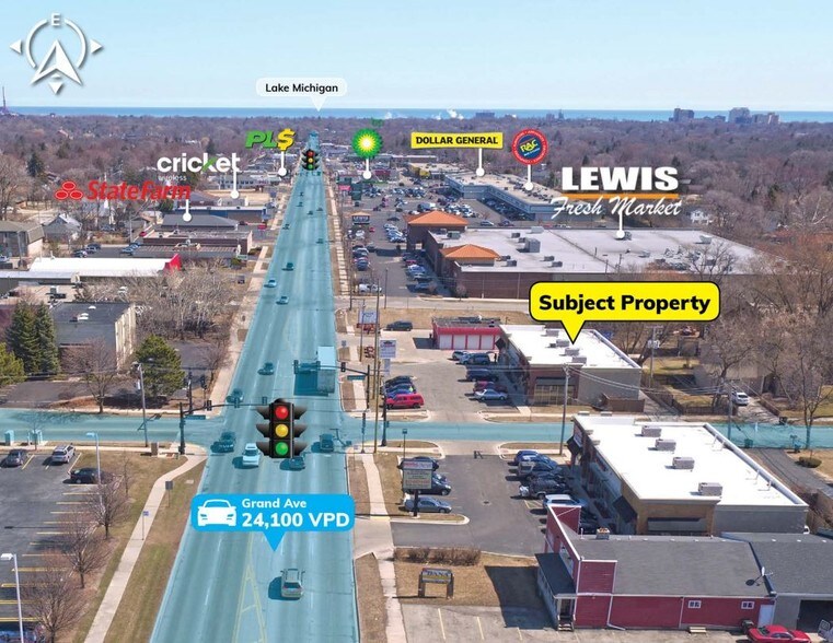 More Photos Of 2811-2817 Grand Ave, Waukegan Storefront For Lease