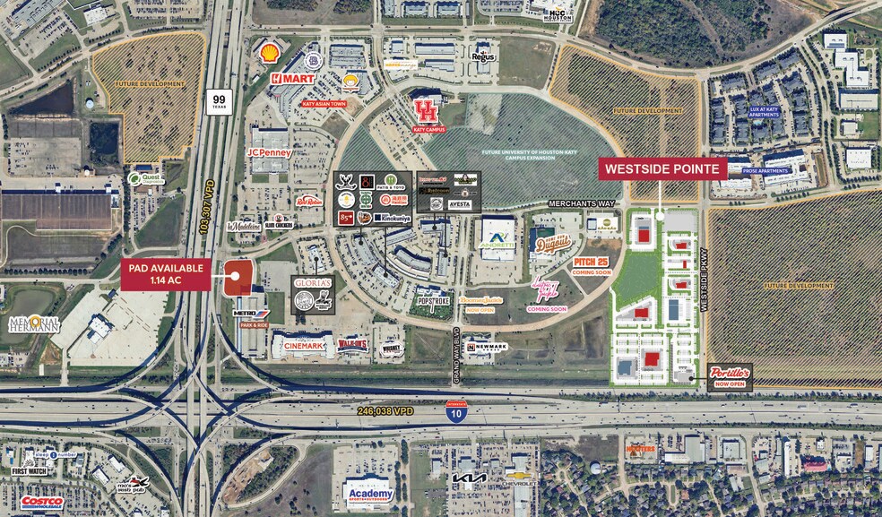 Primary Photo Of Westside Pky @ I-10, Katy Land For Lease