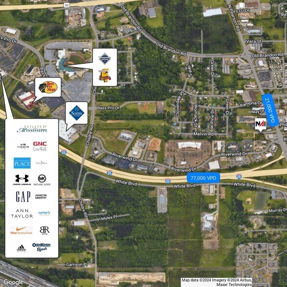 More Photos Of 307 S Pearson Rd, Pearl Freestanding For Lease