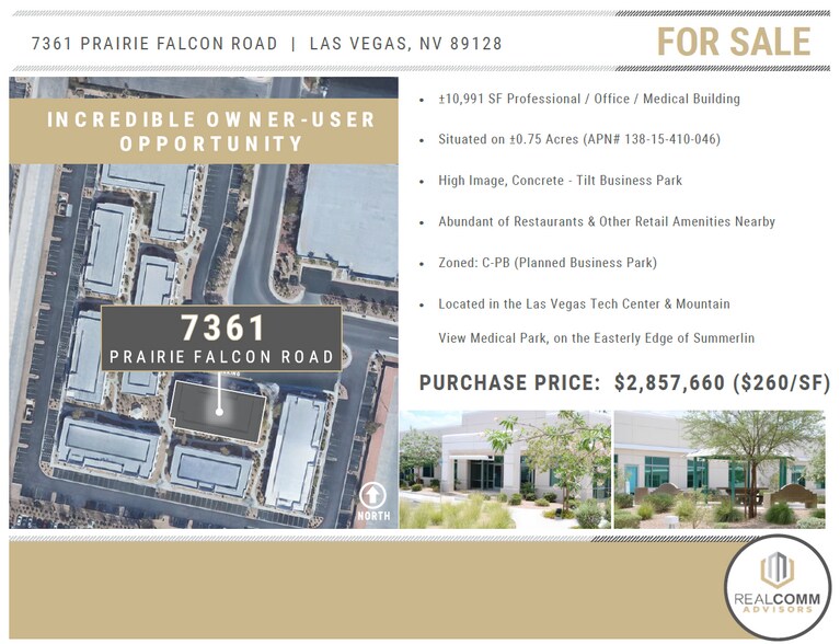 More Photos Of 7361 Prairie Falcon Rd, Las Vegas Medical For Sale
