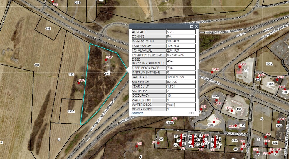 More Photos Of 1667 N Frederick Pike, Winchester Land For Sale