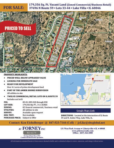 More Photos Of 37696 N IL Rt 59, Lake Villa Land For Sale