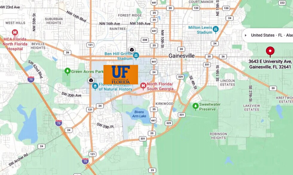 More Photos Of 3643 E University Ave, Gainesville Land For Sale