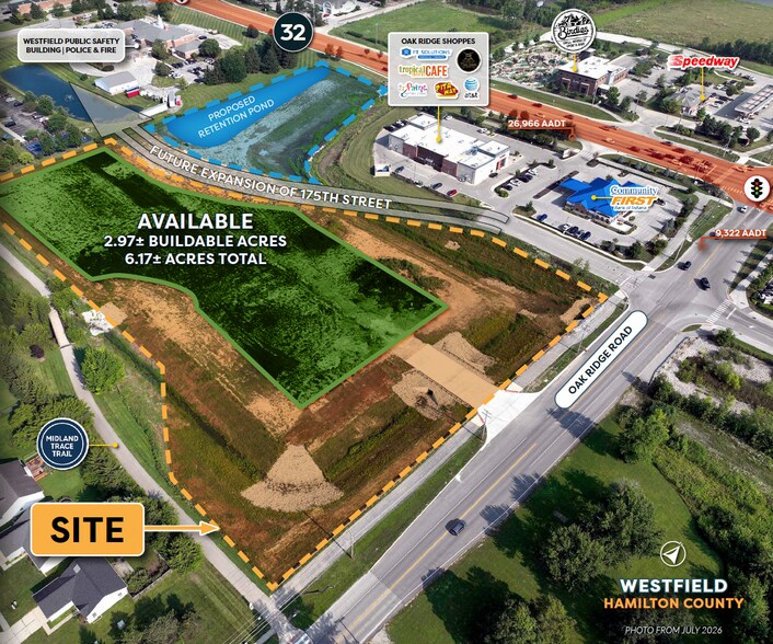 More Photos Of Oak Ridge & State Road 32 Rd, Westfield Land For Lease