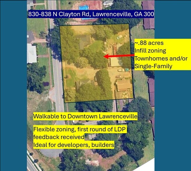 Primary Photo Of 838 N Clayton St, Lawrenceville Land For Sale