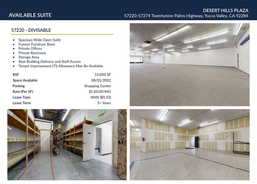 More Photos Of 57220-57274 29 Palms Hwy, Yucca Valley Unknown For Lease