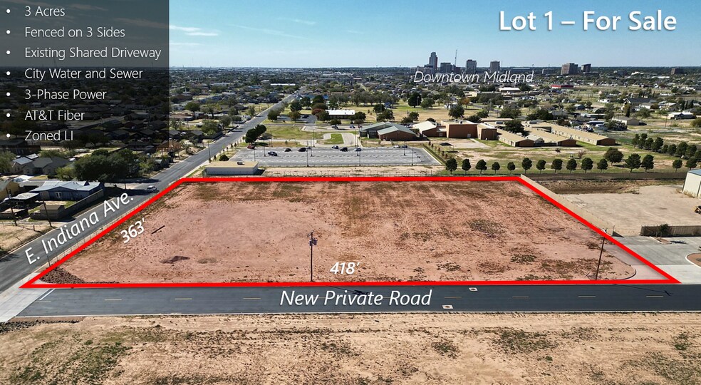 More Photos Of NW Corner of S. Fairgrounds Rd. and Indiana Ave., Midland Land For Sale