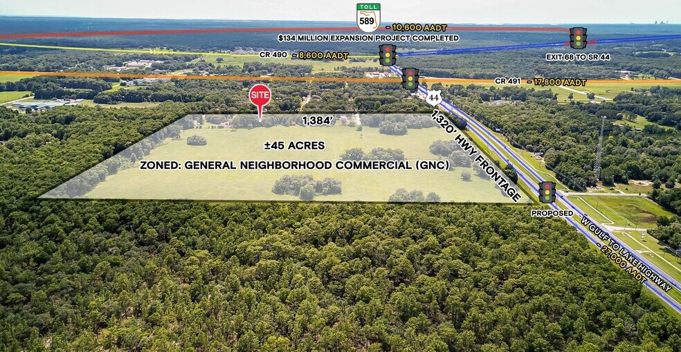 Primary Photo Of 2630 W Gulf To Lake Hwy, Lecanto Land For Lease