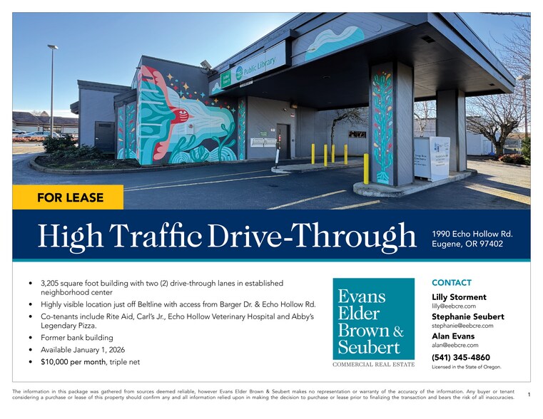 More Photos Of 1990 Echo Hollow Rd, Eugene Freestanding For Lease