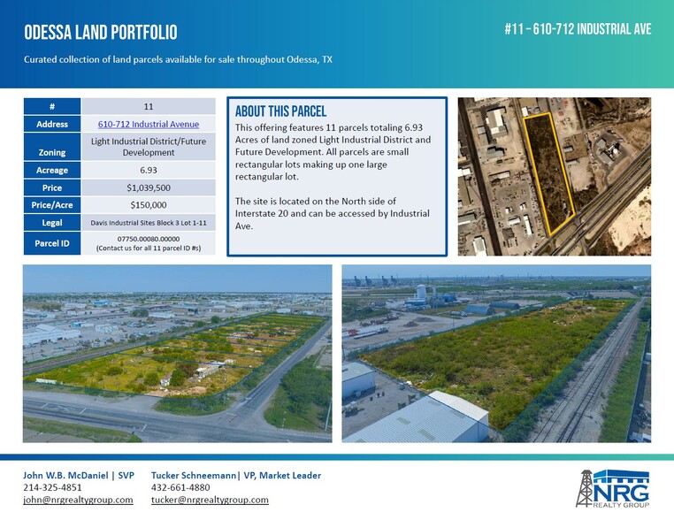 More Photos Of TBD Industrial Ave, Odessa Land For Sale