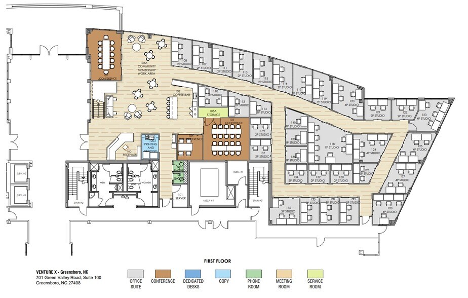 More Photos Of 701 Green Valley Rd, Greensboro Coworking Space