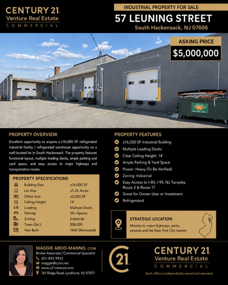 More Photos Of 57 Leuning St, South Hackensack Warehouse For Sale