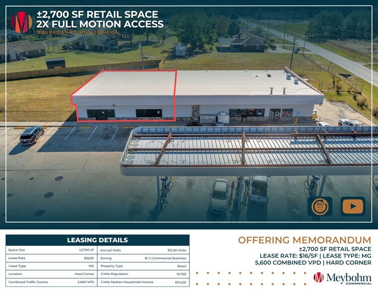 More Photos Of 1680 Brown Rd, Hephzibah Service Station For Lease