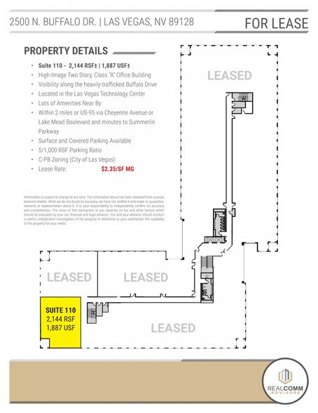 More Photos Of 2500 N Buffalo Dr, Las Vegas Office Residential For Sale