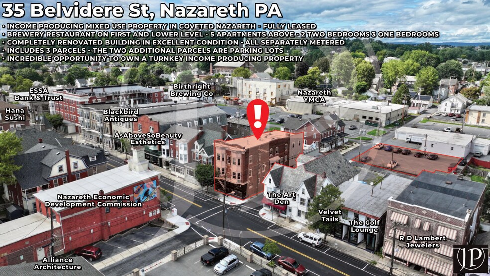 Primary Photo Of 35 Belvidere St, Nazareth Storefront Retail Residential For Sale