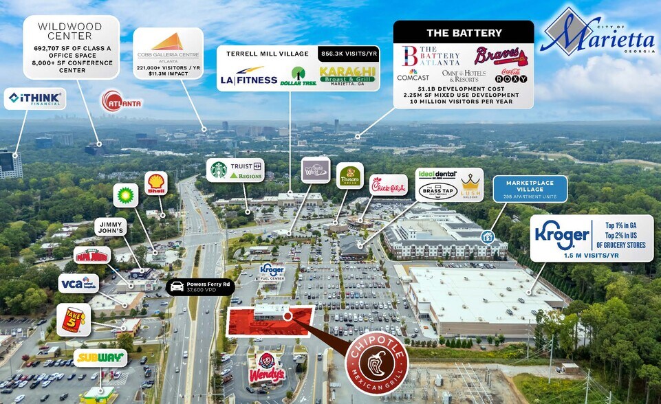 More Photos Of 1298 Powers Ferry Rd SE, Marietta Fast Food For Sale